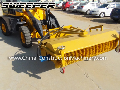 wheel loader sweeper